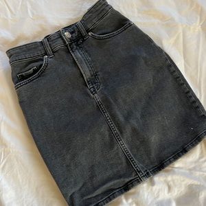 H&M Black Jean Skirt